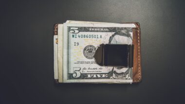 Money clip with cash.